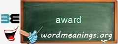 WordMeaning blackboard for award